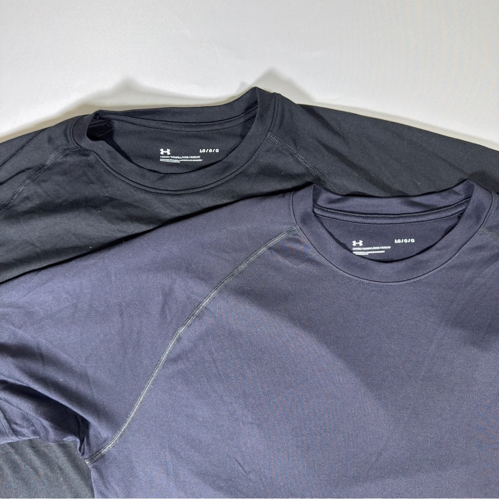 Under Armour Black and Blue Short Sleeve Tees - Picture 2 of 2